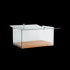 Exquisite One Tier Flat Glass Ambient Cake Display - Natural Oak - CD35-O